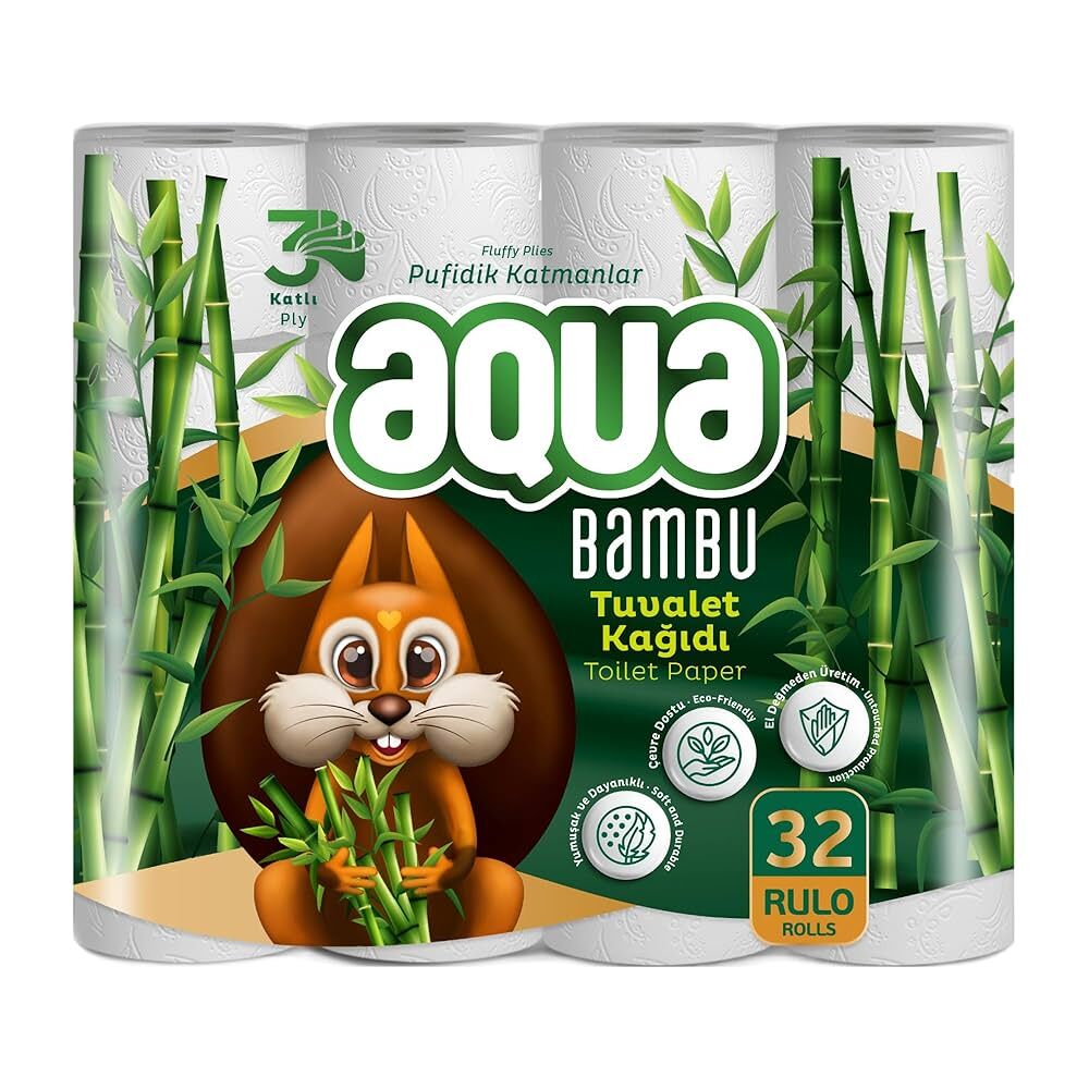 Aqua Bambu Tuvalet Kağıdı 32'li