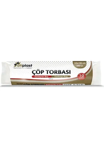 Atiplast Konteyner Boy Çöp Torbası Siyah 800Gr