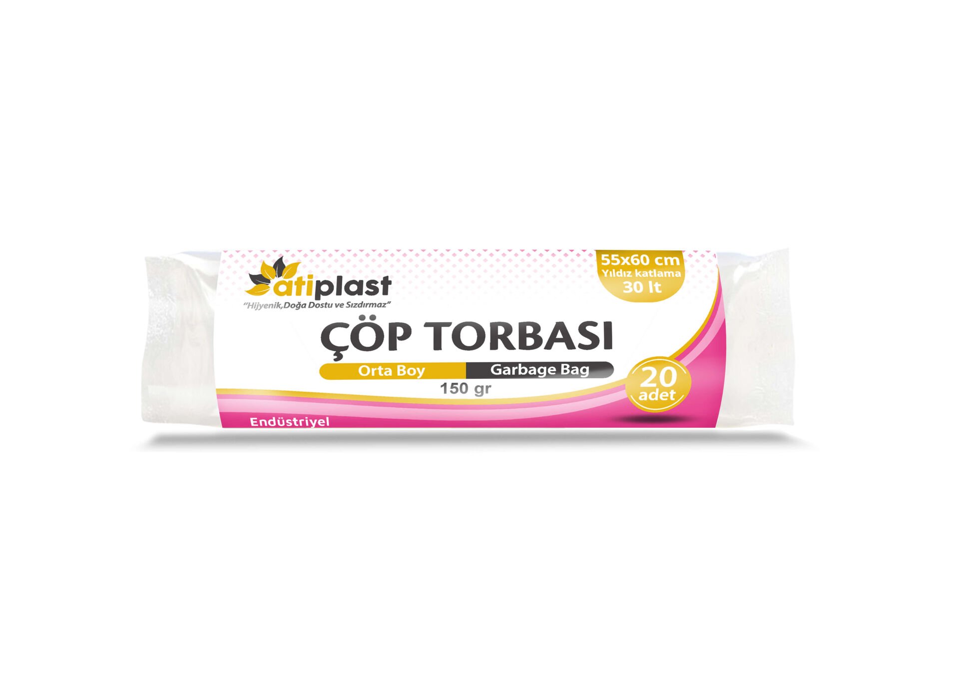 Atiplast Orta Boy Siyah Çöp Torbası 150Gr