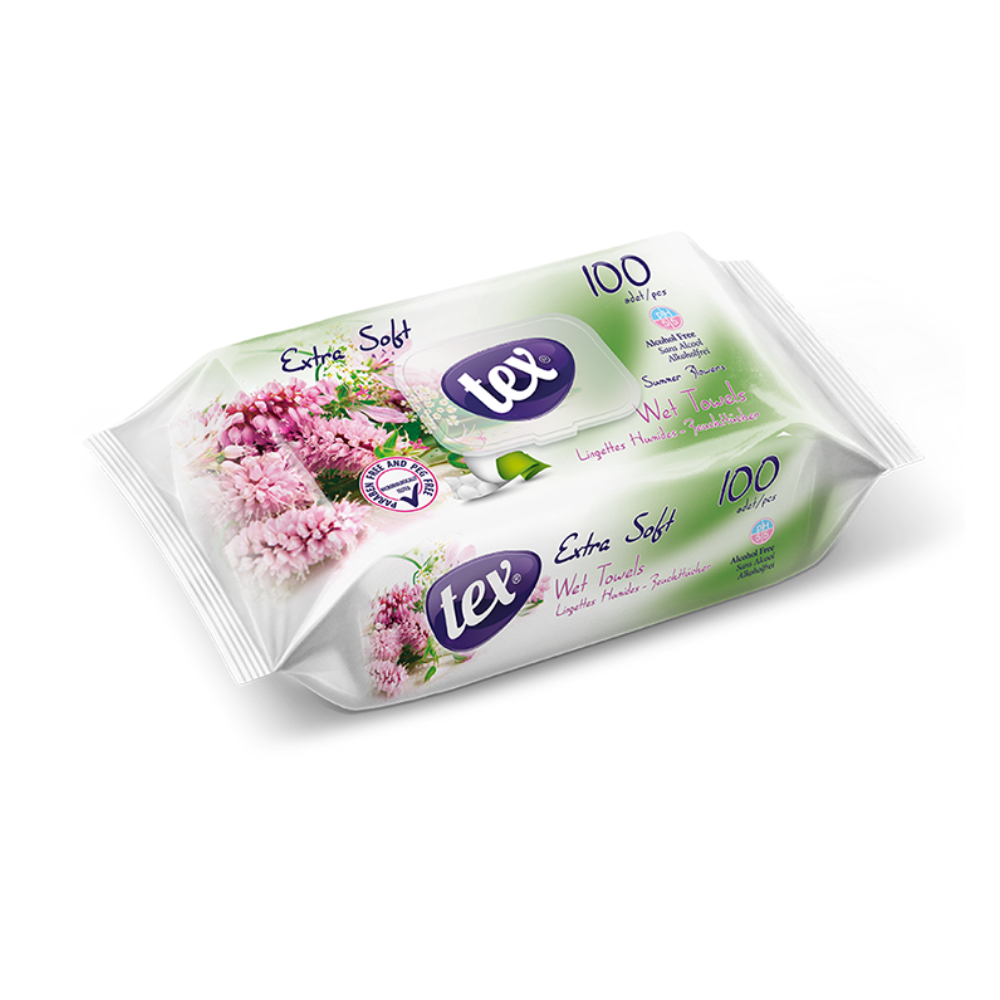 Tex Islak Havlu Bahar Çiçeği 100’lü