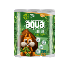 Aqua Bambu Havlu 12'li
