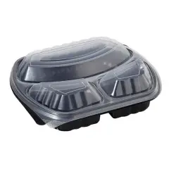 Plastik Kapaklı 3 Gözlü Tabak 100'lü