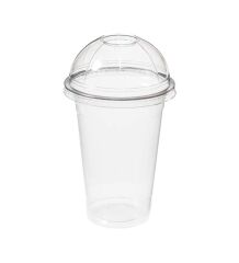 Plastik Kapaklı Bardak 350CC 100'lü